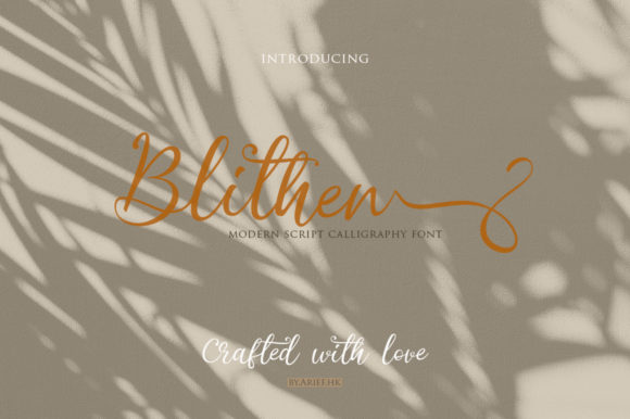 Blithen: A Romantic Script Font for Digital Branding