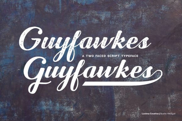 Discover the Charm of Guyfawkes: A Script Font for Crafters and Designers