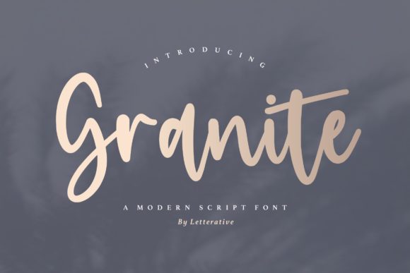 Granite: A Versatile Script Font for Crafters and Designers