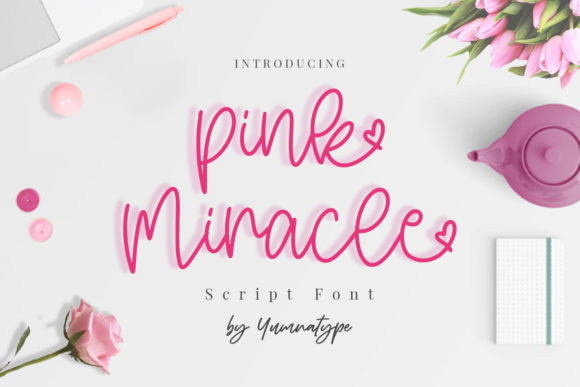 Pink Miracle: A Handwritten Font for Digital Design