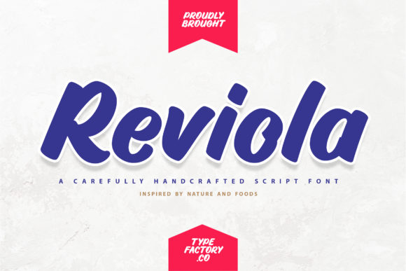 Reviola: A Bold Handwritten Font for Crafters and Product Creators